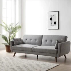Kyoto Bobby Grey 3 Seater Sofa Bed -Home Furniture 30699157 alt02