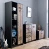 Lloyd Pascal Single Wardrobe With Side Shelves, Black