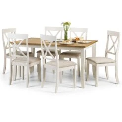 Julian Bowen Davenport Dining Table With 6 Chairs
