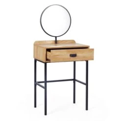 Dunelm Greenwich Small 1 Drawer Dressing Table With Mirror -Home Furniture 30712309 alt03