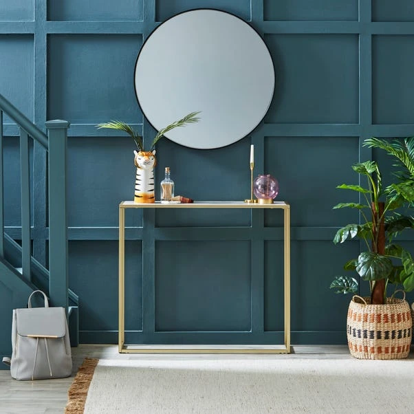 Dunelm Sullivan Gold Effect Slim Console Radiator Cover 2 Dunelm Sullivan Gold Effect Slim Console Radiator Cover - Image 2