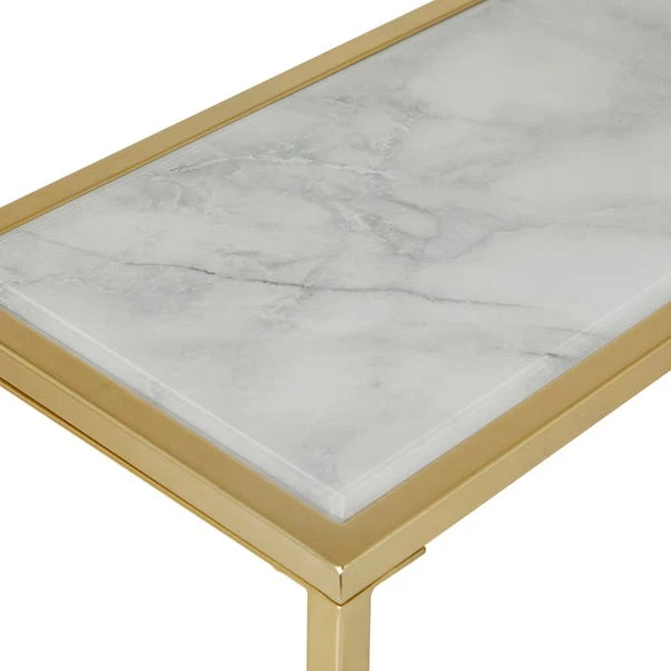 Dunelm Sullivan Gold Effect Slim Console Radiator Cover 5 Dunelm Sullivan Gold Effect Slim Console Radiator Cover - Image 5