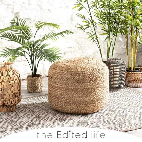 The Edited Life Jute Natural Pouffe 1 The Edited Life Jute Natural Pouffe