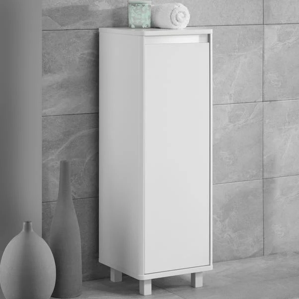 Lloyd Pascal Vienna White Single Door Floor Cabinet With Reversible 4 In 1 Colour Bar 2 Lloyd Pascal Vienna White Single Door Floor Cabinet With Reversible 4 In 1 Colour Bar - Image 2