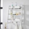 Lloyd Pascal Jasper White Wall Mounted Shelves With Chrome Hooks