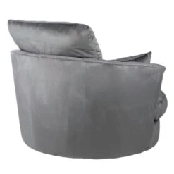 Dunelm Blake Soft Velvet Swivel Chair -Home Furniture 30720431 alt05