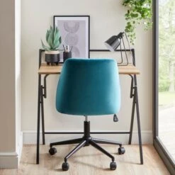 Dunelm Evelyn Oak Effect Folding Desk -Home Furniture 30724850 alt03