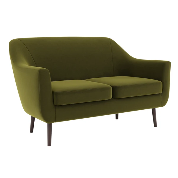 Dunelm Eddie Velvet 2 Seater Small Tub Sofa 3 Dunelm Eddie Velvet 2 Seater Small Tub Sofa - Image 3