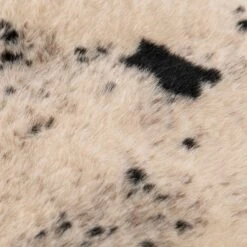 Dunelm Faux Cow Hide Black Pouffe -Home Furniture 30727051 alt03