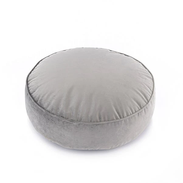 Dunelm Kid's Isla Circle Pouffe Light Grey 2 Dunelm Kid's Isla Circle Pouffe Light Grey - Image 2