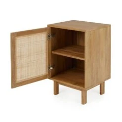 Dunelm Indi 1 Door Bedside Table, Mango Wood -Home Furniture 30727644 alt03
