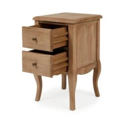 Dunelm Giselle 2 Drawer Bedside Table, Mango Wood -Home Furniture 30727655 alt03