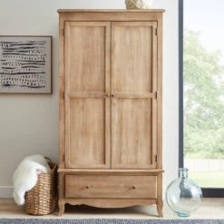 Dunelm Giselle Double Wardrobe, Mango Wood