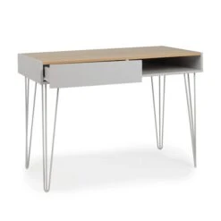 Dunelm Penelope Grey Hairpin Desk -Home Furniture 30729071 alt05