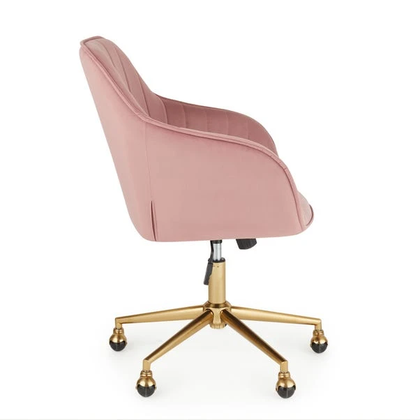 Dunelm Connie Pleated Velvet Office Chair 3 Dunelm Connie Pleated Velvet Office Chair - Image 3