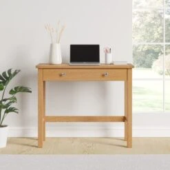 Dunelm Bromley Slim Line Desk Oak