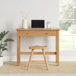 Dunelm Bromley Slim Line Desk Oak -Home Furniture 30734344 alt02