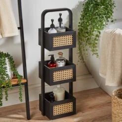 Dunelm French Cane Black Caddy