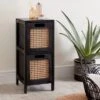 Dunelm French Cane Black 2 Drawer Unit