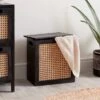 Dunelm French Cane Black Small Storage Box