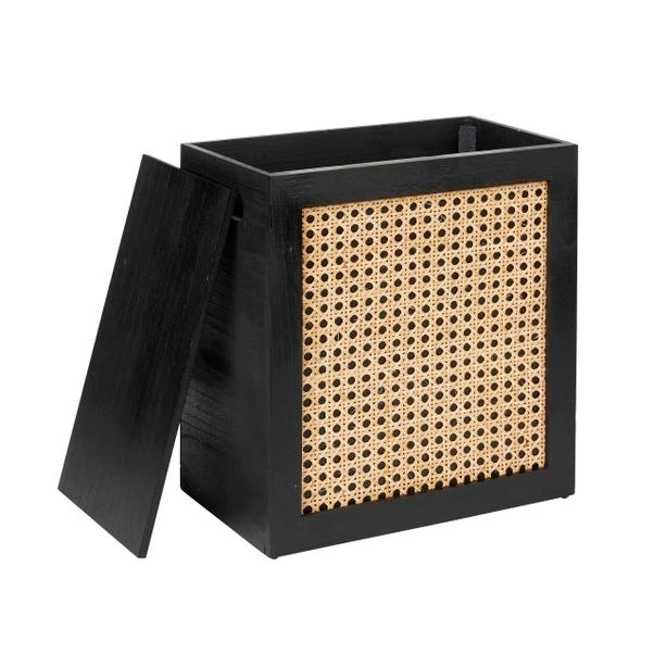 Dunelm French Cane Black Small Storage Box 2 Dunelm French Cane Black Small Storage Box - Image 2