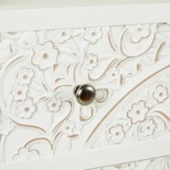 Dunelm Samira Tall 2 Door & 1 Drawer Chest, White -Home Furniture 30748013 alt05