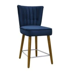 Dunelm Isla Velvet Bar Stool -Home Furniture 30748290 alt04
