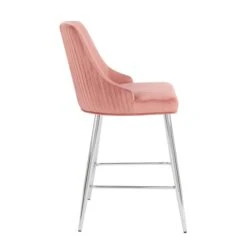 Dunelm Peyton Velvet Bar Stool -Home Furniture 30748311 alt03