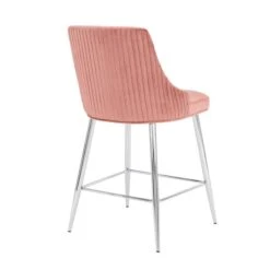 Dunelm Peyton Velvet Bar Stool -Home Furniture 30748311 alt04