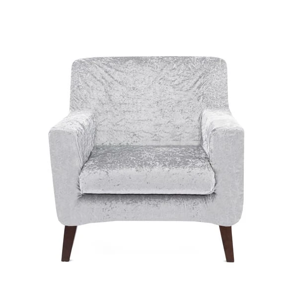 Dunelm Crushed Velvet Armchair Cover 2 Dunelm Crushed Velvet Armchair Cover - Image 2