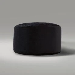 Dunelm Recycled Velour Round Pouffe -Home Furniture 30751287 alt02