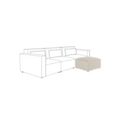 Dunelm Modular Arne Natural Luna Footstool