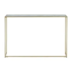 Dunelm Sullivan Gold Marble Effect Wide Slim Console -Home Furniture 30753021 alt02