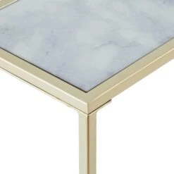 Dunelm Sullivan Gold Marble Effect Wide Slim Console -Home Furniture 30753021 alt03