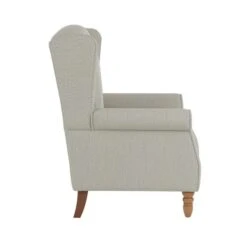 Dunelm Oswald Grey Herringbone Wingback Armchair -Home Furniture 30753405 alt03