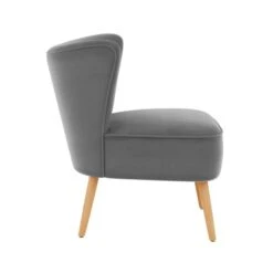 Dunelm Eliza Velvet Cocktail Chair -Home Furniture 30754958 alt03