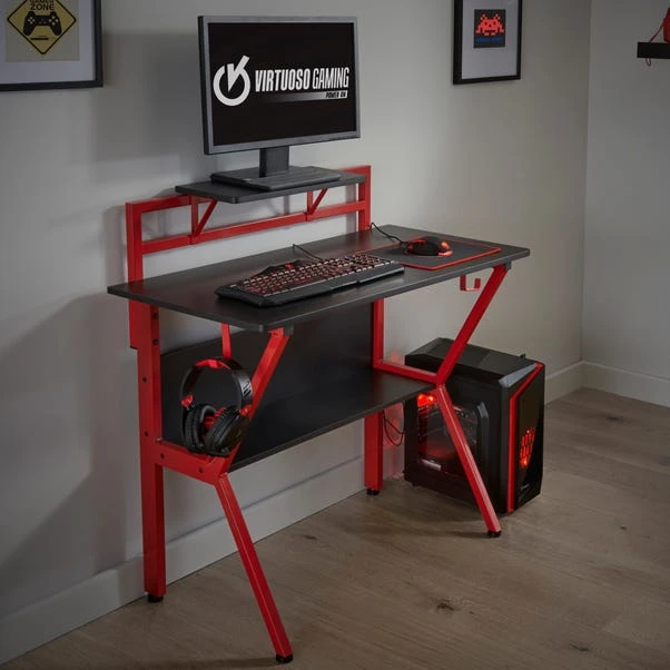 Virtuoso Rogue Red Gaming Desk 1 Virtuoso Rogue Red Gaming Desk