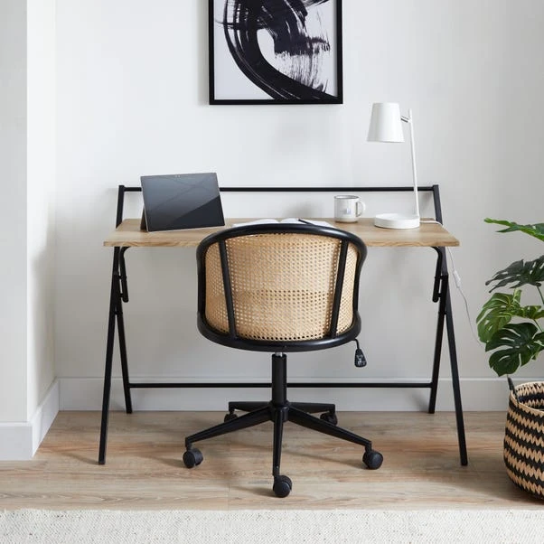 Dunelm Evelyn Oak Effect Wide Folding Desk 2 Dunelm Evelyn Oak Effect Wide Folding Desk - Image 2