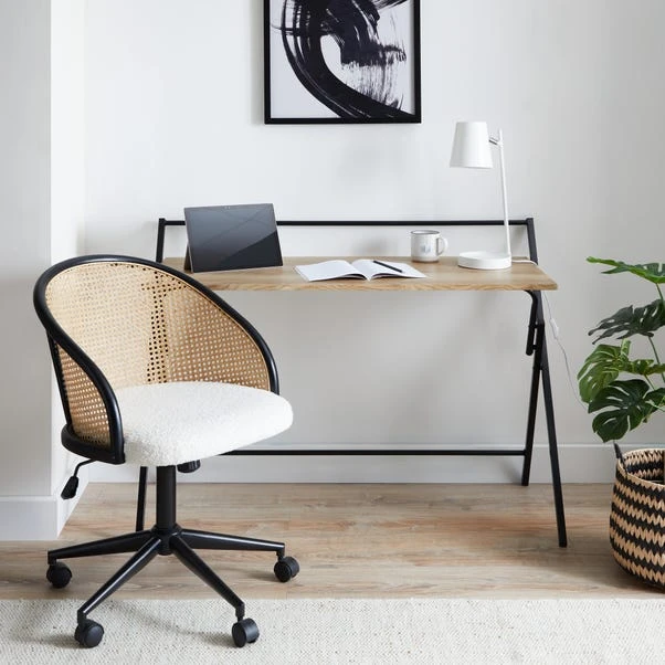 Dunelm Evelyn Oak Effect Wide Folding Desk 3 Dunelm Evelyn Oak Effect Wide Folding Desk - Image 3