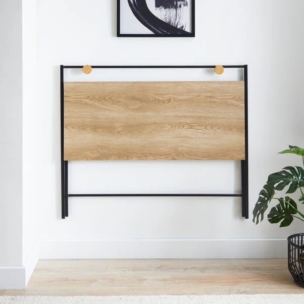 Dunelm Evelyn Oak Effect Wide Folding Desk 4 Dunelm Evelyn Oak Effect Wide Folding Desk - Image 4