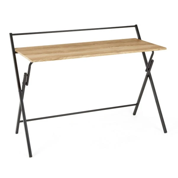 Dunelm Evelyn Oak Effect Wide Folding Desk 5 Dunelm Evelyn Oak Effect Wide Folding Desk - Image 5
