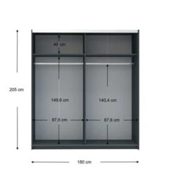 Harmony Norland 180cm Sliding Double Wardrobe -Home Furniture 30759391 alt04