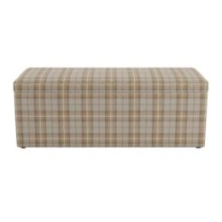 Dunelm Oswald Check Ottoman Storage Bench -Home Furniture 30761376 alt02