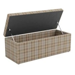 Dunelm Oswald Check Ottoman Storage Bench -Home Furniture 30761376 alt04