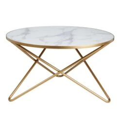 Dunelm Zoey White Marble Effect Coffee Table -Home Furniture 30764036 alt03