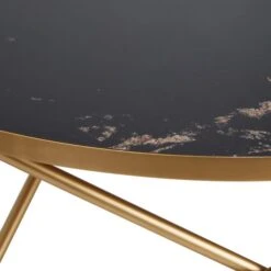 Dunelm Zoey Black Marble Effect Coffee Table -Home Furniture 30764037 alt04