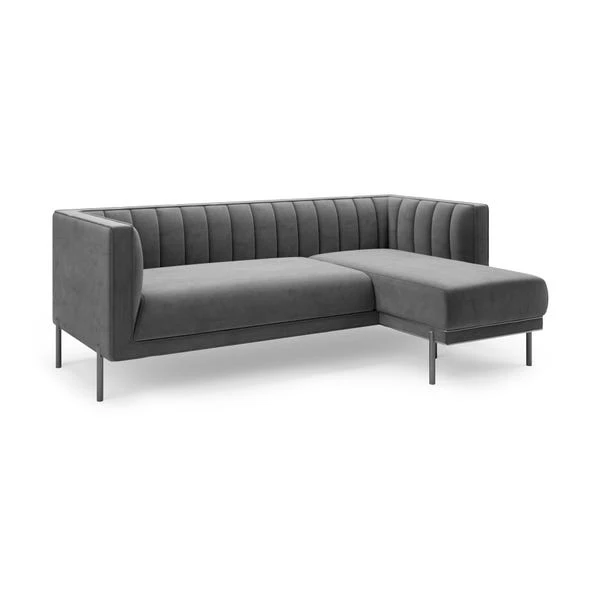 Dunelm Bellamy Luxe Velvet Right Hand Corner Chaise 2 Dunelm Bellamy Luxe Velvet Right Hand Corner Chaise - Image 2