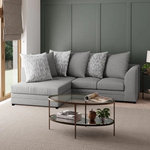 Dunelm Washington Chenille Combo Small Corner Sofa 1 Dunelm Washington Chenille Combo Small Corner Sofa