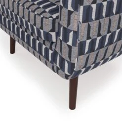 Dunelm Eddie Regents Jacquard Tub Chair Navy -Home Furniture 30765516 alt05