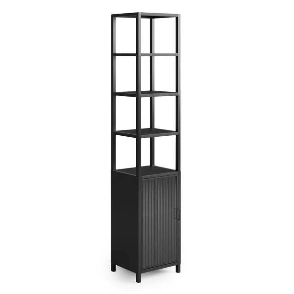 Dunelm Stannis Reeded Glass Tall Cabinet 2 Dunelm Stannis Reeded Glass Tall Cabinet - Image 2